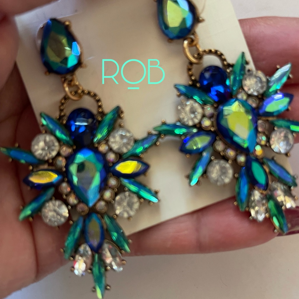 Starburst Design Swarovski Crystal Earrings